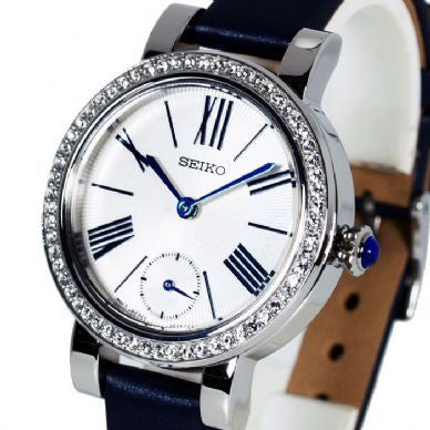 Ladies Seiko Polished Stainless Steel With Swarovsky Crystals