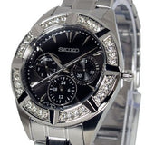 Ladies Seiko Quartz Polished Stainless Steel with Swarovski Elements